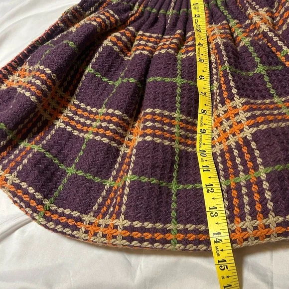 Women’s Oversized Bohemian Handbag Purse Cloth Plaid Unique Hippie - Picture 9 of 15